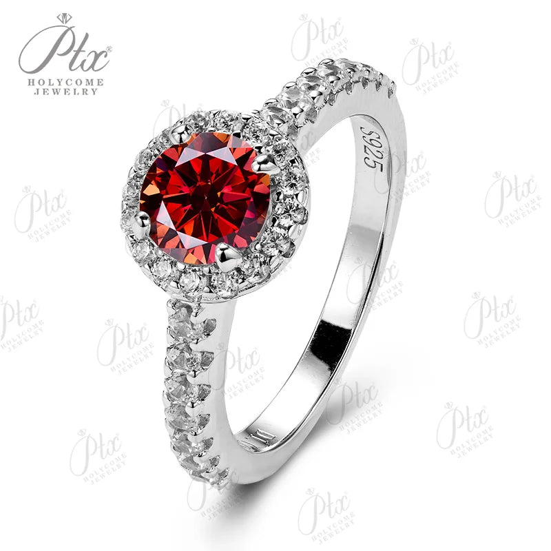 retro moissanite promise ring